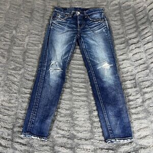 Moussy Vintage Distressed Jeans 025EAC12-2380 Made in Japan Blue Size 25